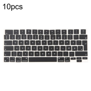 Lot de 10 touches de raccourci pour MacBook A2442, A2485, A2779, A2780, A2991, A2992, A2918, version UK, langue : Danemark SH4705596-20